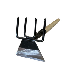 Сапка з деревʼяною ручкою 50см «Lux» 4зуба (потовщена сталь) /10